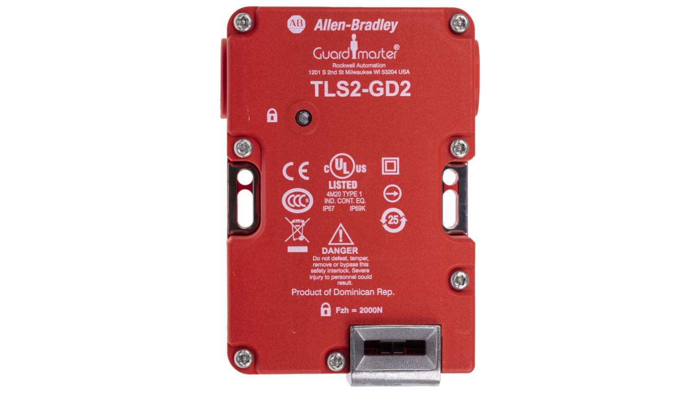 Interruptor de bloqueo por solenoide Allen Bradley Guardmaster TLS-2-GD2 440G-T, 24V ac/dc, cont. aux. 1NA, Alimentar