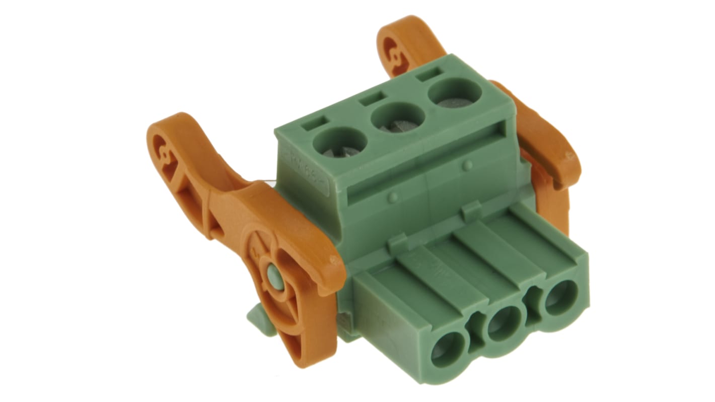 Phoenix Contact 5.08mm Pitch 3 Way Pluggable Terminal Block, Plug, Cable Mount, Screw Termination