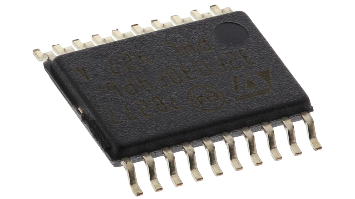 Mikrokontrolér STM32F030F4P6 32bit ARM Cortex M0 48MHz 16 kB Flash 4 kB RAM, počet kolíků: 20, TSSOP