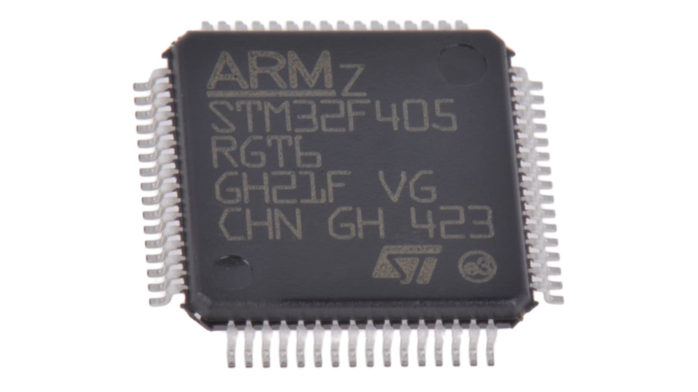 Microcontrollore STMicroelectronics, ARM Cortex M4, LQFP, STM32F4, 64 Pin, Montaggio superficiale, 32bit, 168MHz