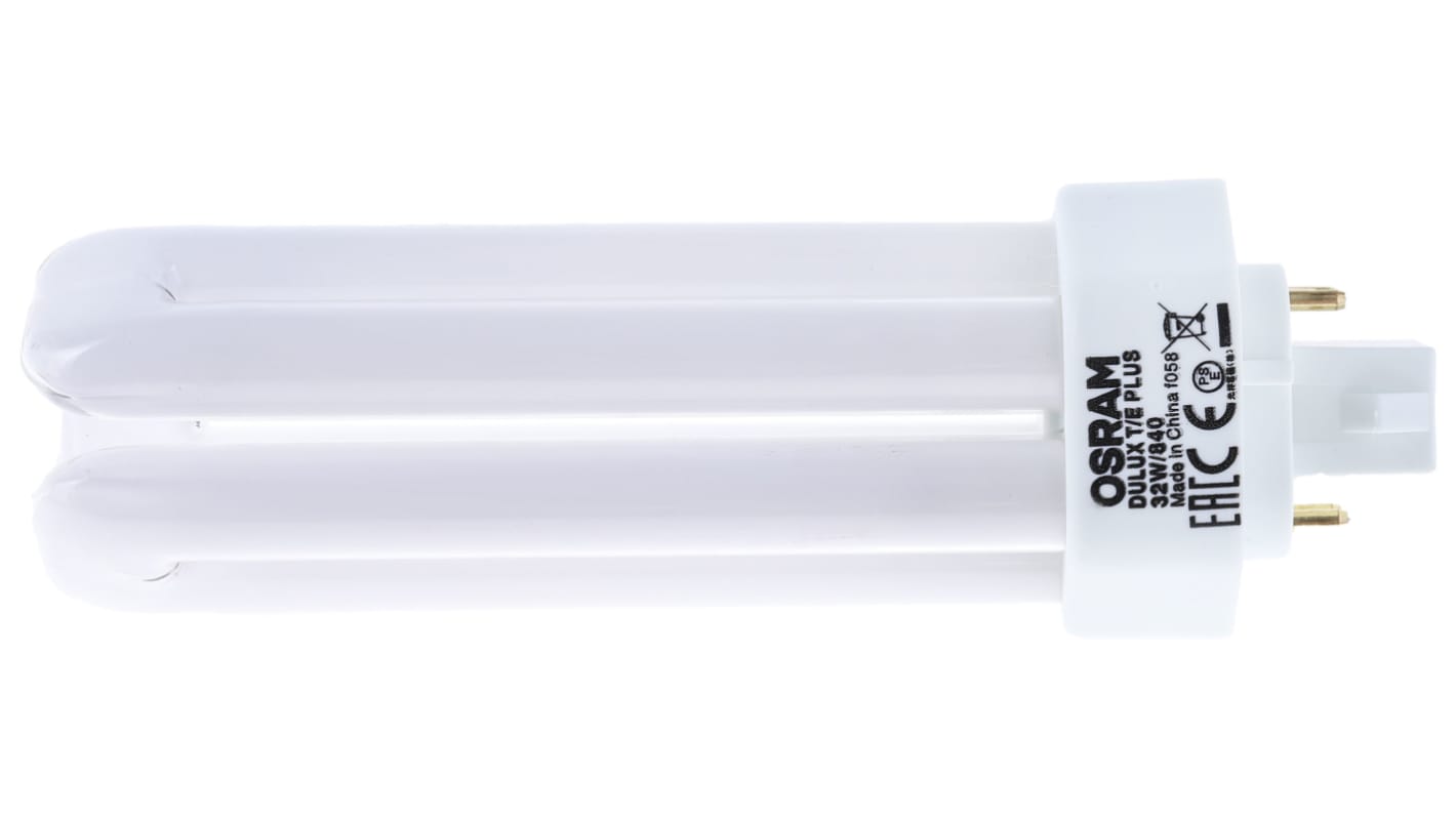 GX24q DULUX Triple Tube Shape CFL Bulb, 32 W, 4000K, Cool White Colour Tone