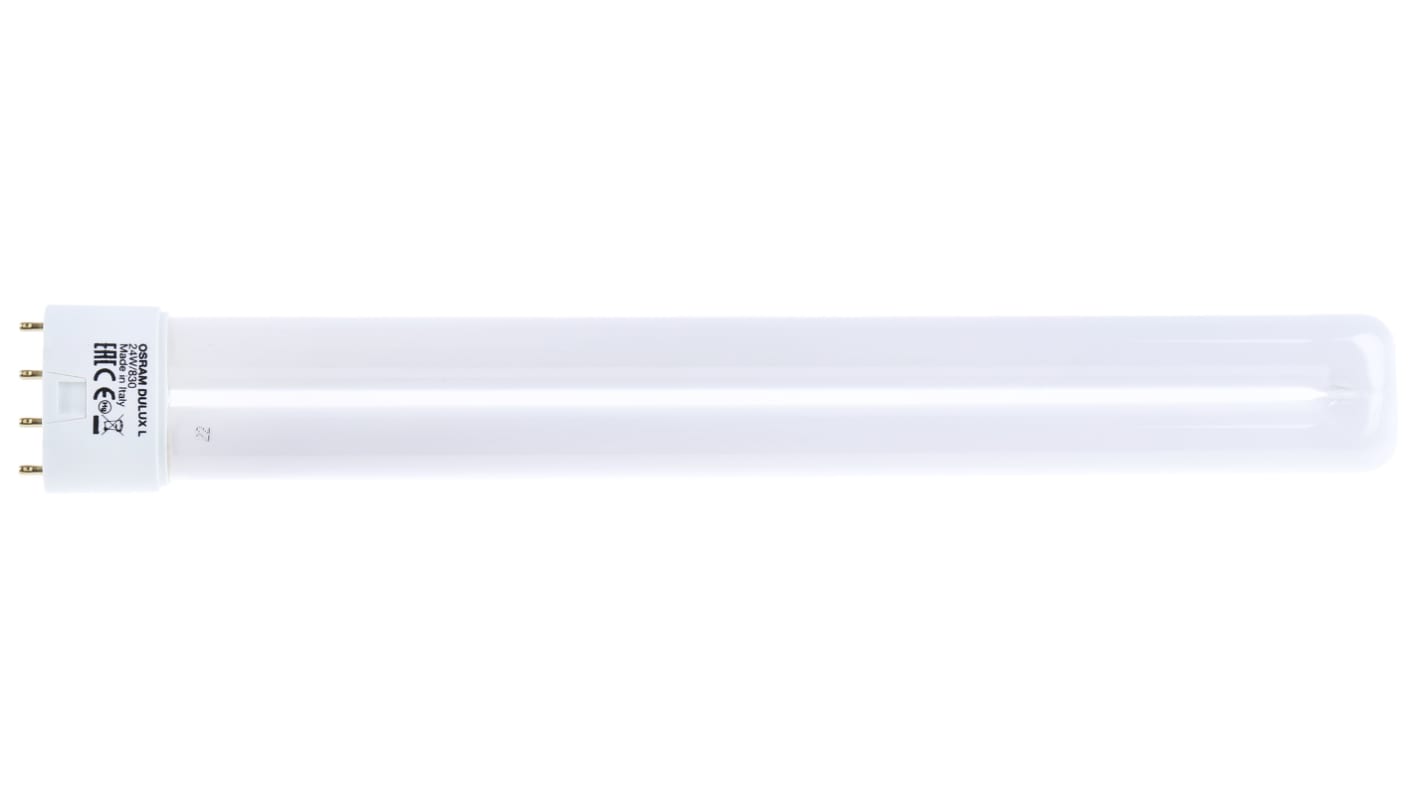 Lampadina fluorescente Osram con base 2G11, 24 W, 3000K (Bianco caldo), forma A 4 tubi