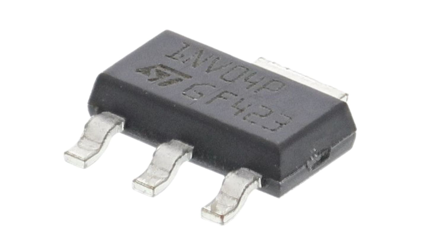 STMicroelectronics Strømkontakts-IC, 3 + Tab Ben, VNN1NV04PTR-E