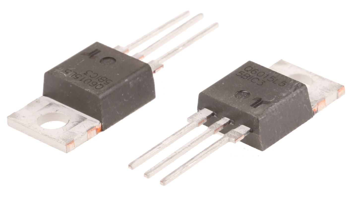 Littelfuse Through Hole, 3-pin, TRIAC, 600V, Gate Trigger 2V 600V