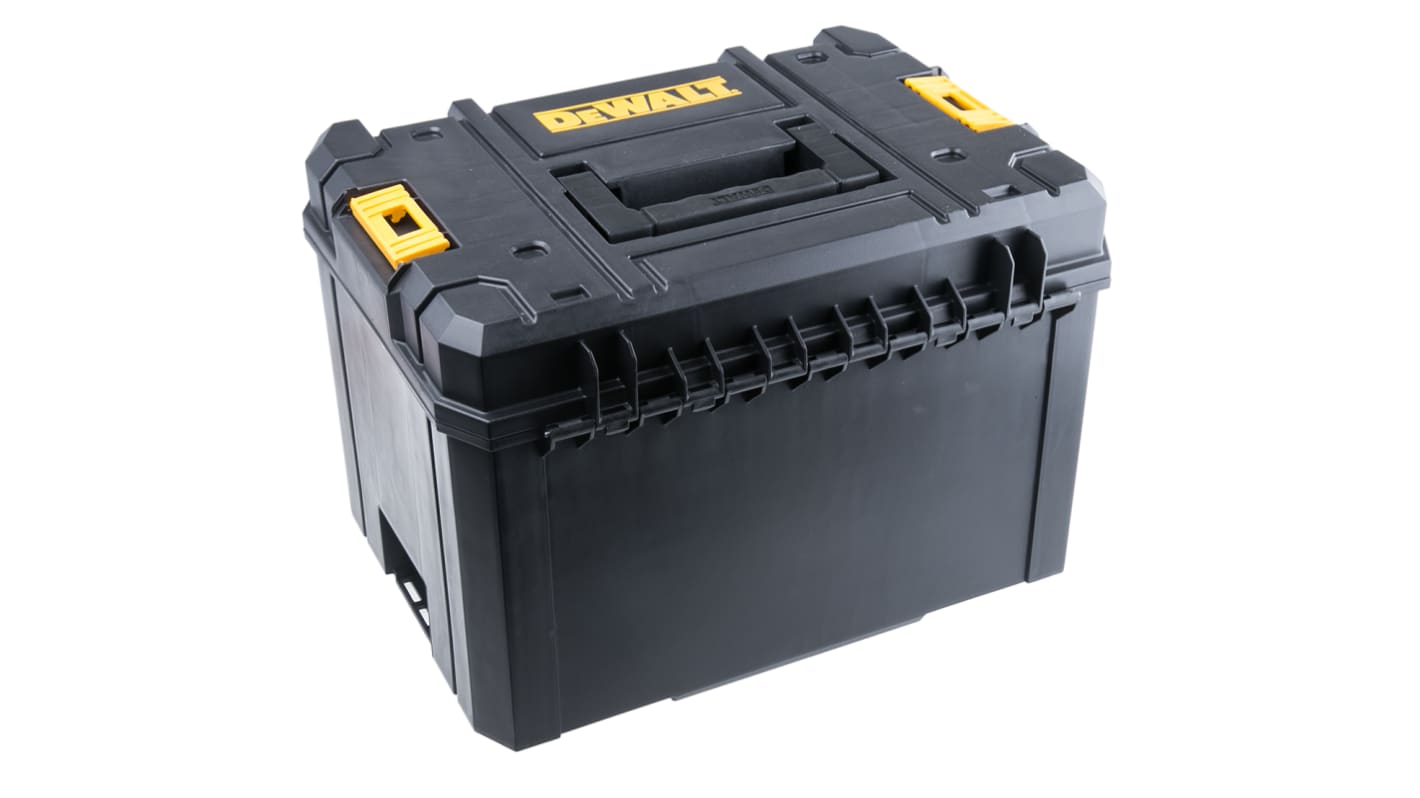 DeWALT Kunststoff Werkzeugbox Schwarz, Gelb, L. 332mm B. 440mm H. 332mm, Schlossfalle