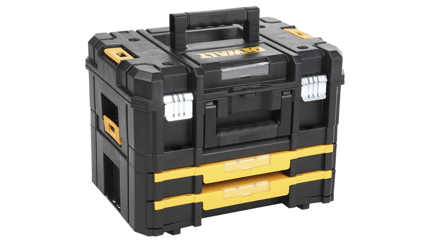 Caja de herramientas DeWALT, Negro, amarillo, Plástico, Caja de Herramientas, 2 cajones, 332 x 440 x 326mm