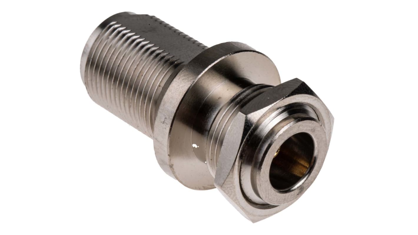 RS PRO 50Ω Coax-adapter, Retvinklet, A: N Hun til B: N Hun, 11GHz Nikkel