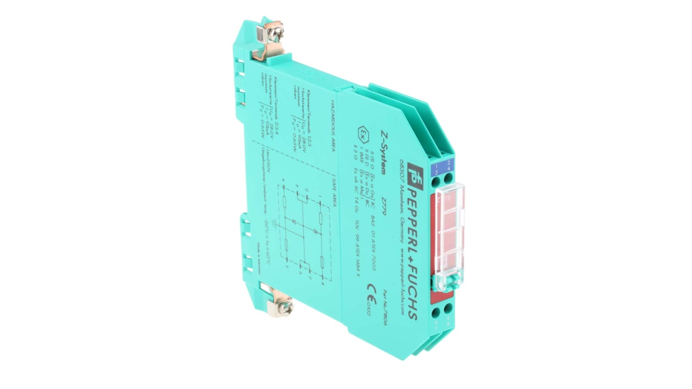 Pepperl + Fuchs Zenerbarriere 2-kanalig 27V dc ATEX 93mA max. 250V Zenerbarriere