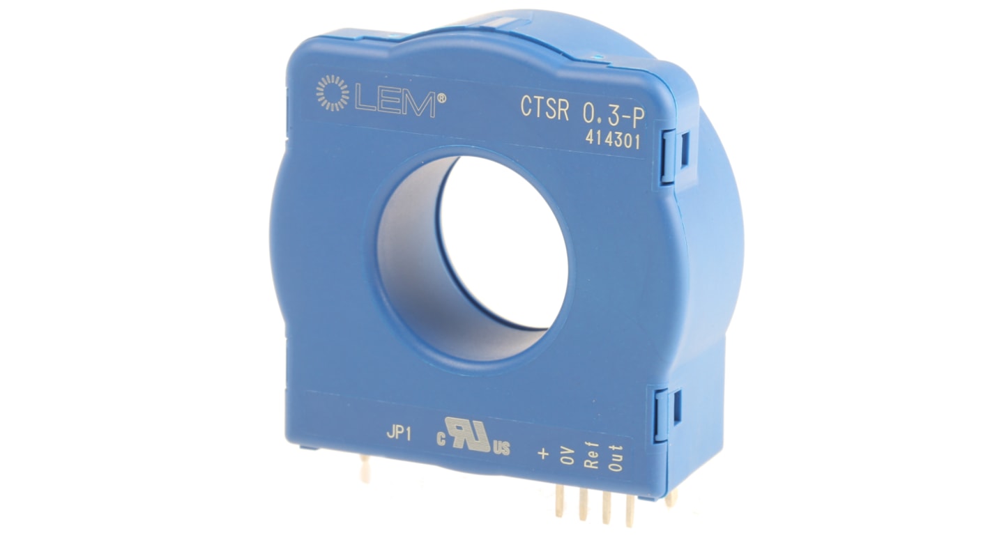 LEM CTSR Series Current Transformer, 21.6A Input, 21.6:1, 300 mA Output, 20.3mm Bore, 4.75 → 5.25 V