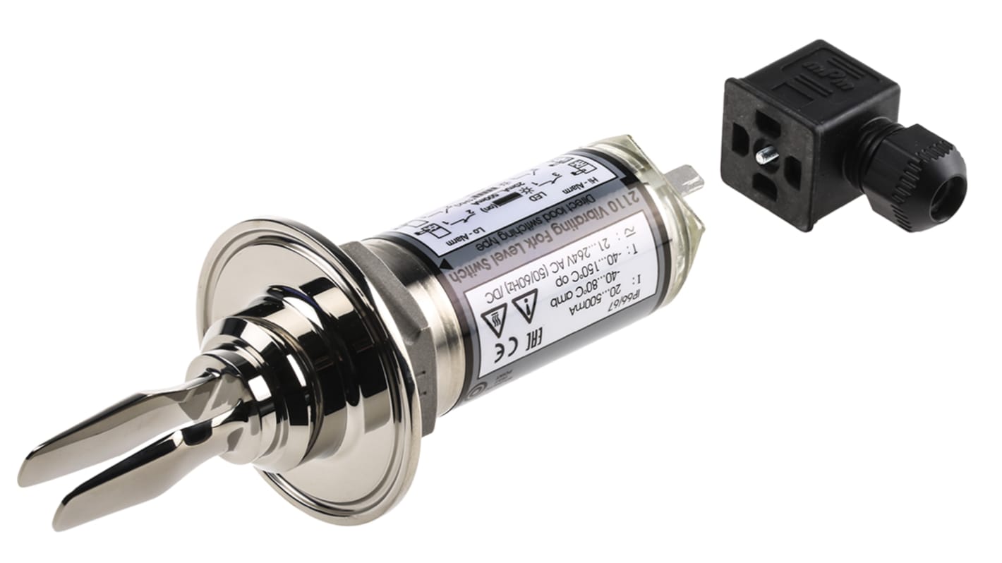 Rosemount 2110 Series Fork Level Switch Vibrating Level Switch, Direct Load Output, Side or Top Mount, Stainless Steel