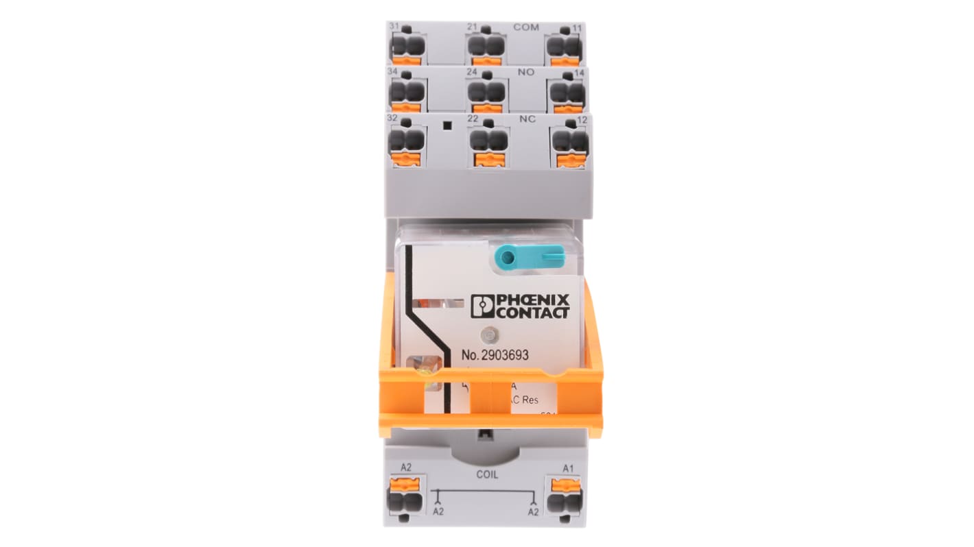 Csatolórelé 24V dc 3PDT DIN-sín RIF-3-RPT-LDP-24DC/3X21