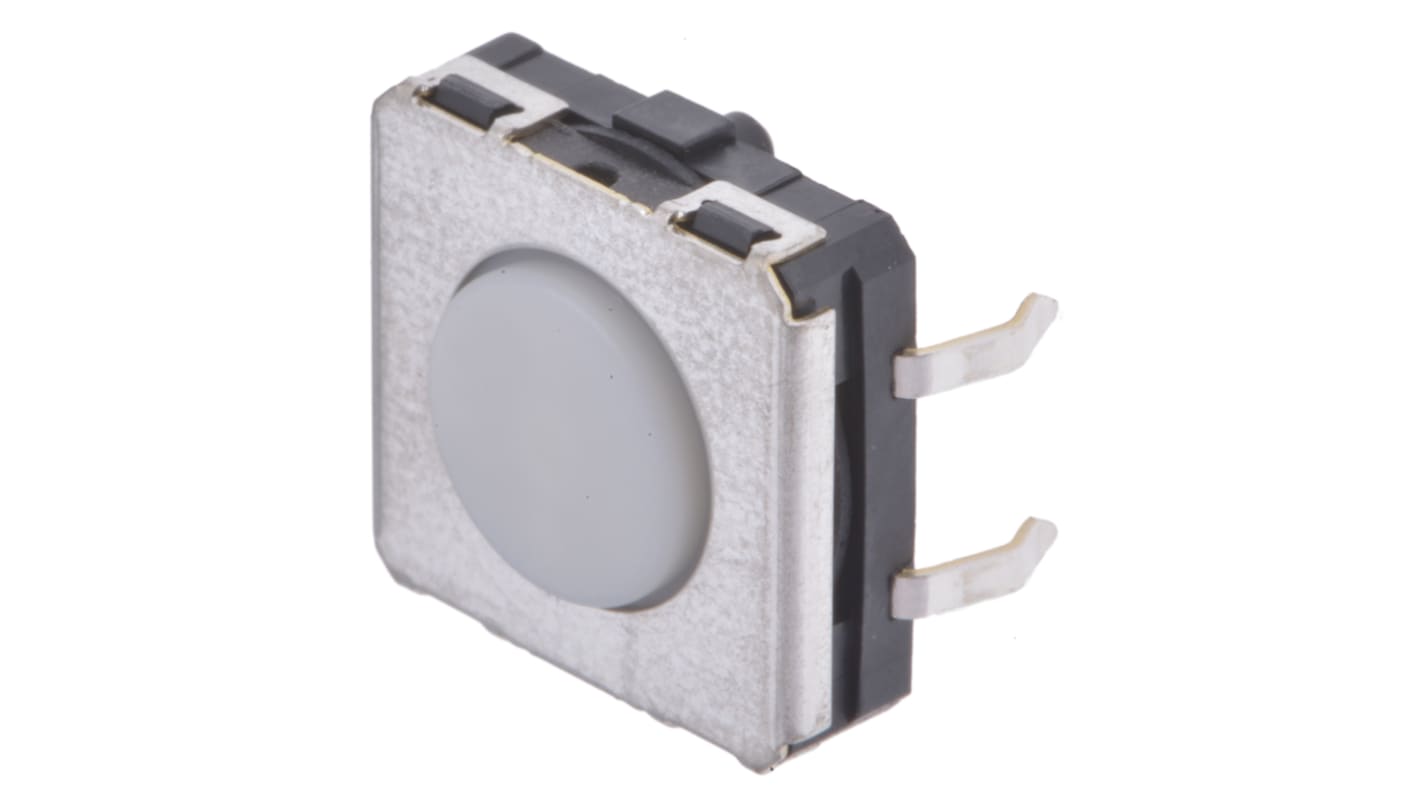 Omron IP67 White Plunger Tactile Switch, SPST 50 mA @ 24 V dc 0.75mm
