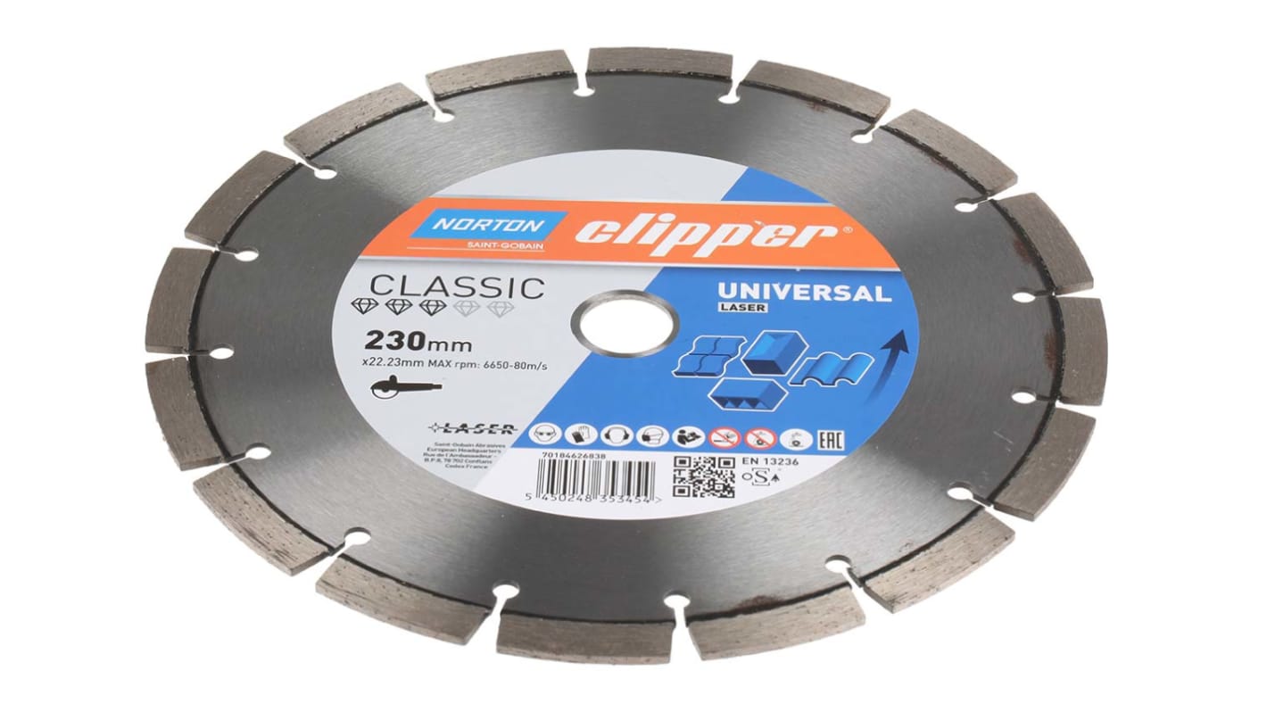 Norton Diamond Cutting Disc, 230mm, Classic, 1 in pack