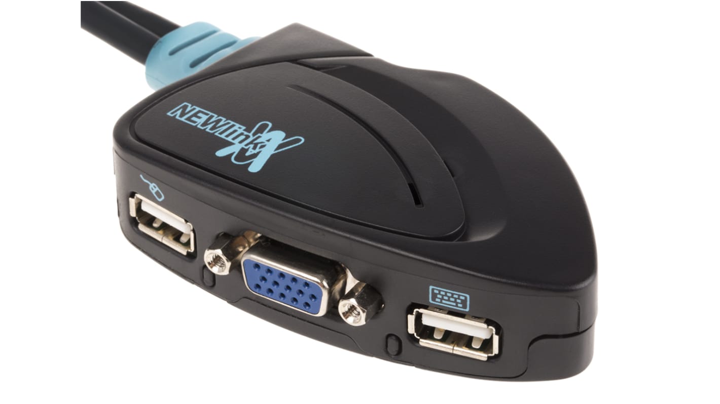 NewLink 2 Port USB VGA KVM Switch, 1920 x 1440 Maximum Resolution