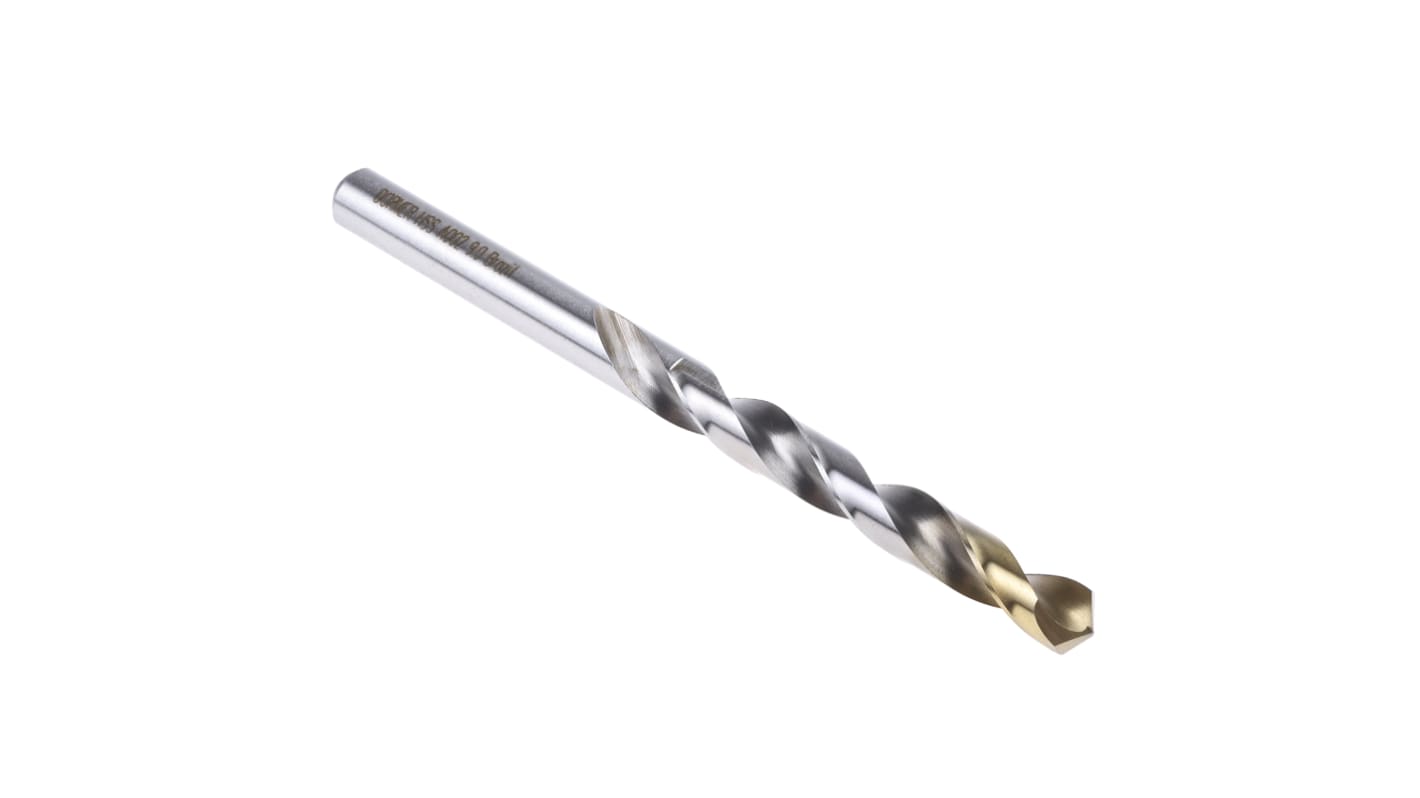 Dormer A002 Series HSS-TiN Twist Drill Bit, 9mm Diameter, 125 mm Overall