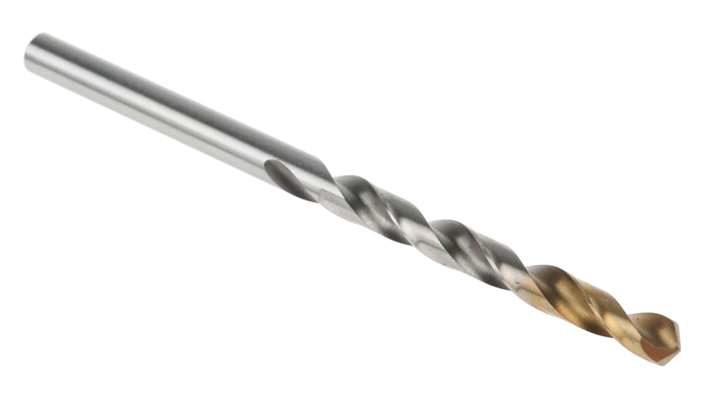 Dormer A002 Series HSS-TiN Twist Drill Bit, 4.5mm Diameter, 80 mm Overall