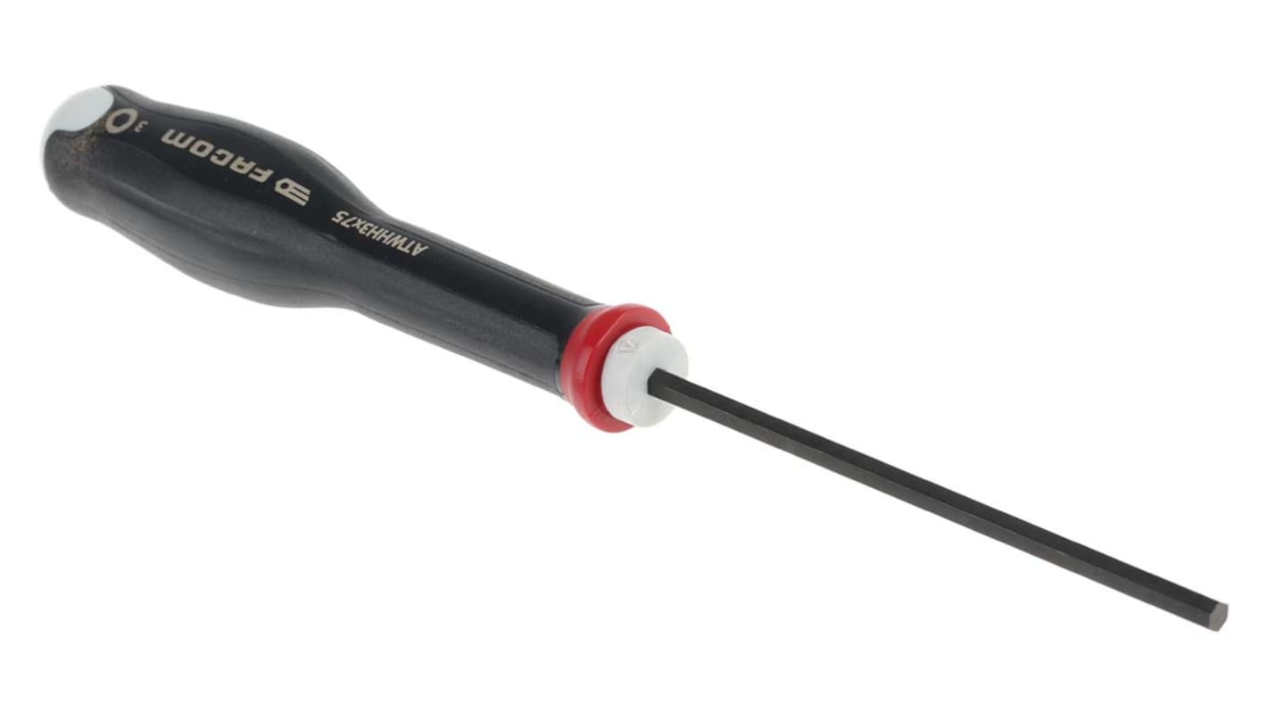 Facom Hexagon  Screwdriver, 3 mm Tip, 75 mm Blade, 169 mm Overall