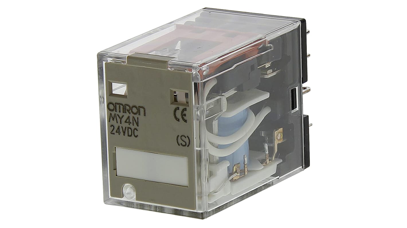 Omron Plug In Power Relay, 24V dc Coil, 5A Switching Current, 4PDT