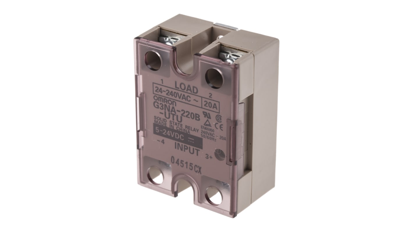 Omron G3NA Series Solid State Relay, 20 A Load, DIN Rail Mount, 264 V ac Load, 24 V dc Control