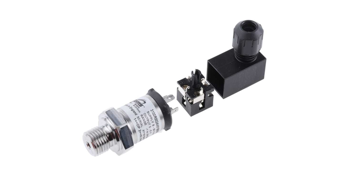 Sensor de presión manométrica Gems Sensors, -1bar → 24bar, G1/4, 7 → 30 V dc, salida Tensión, para Líquido, gas,
