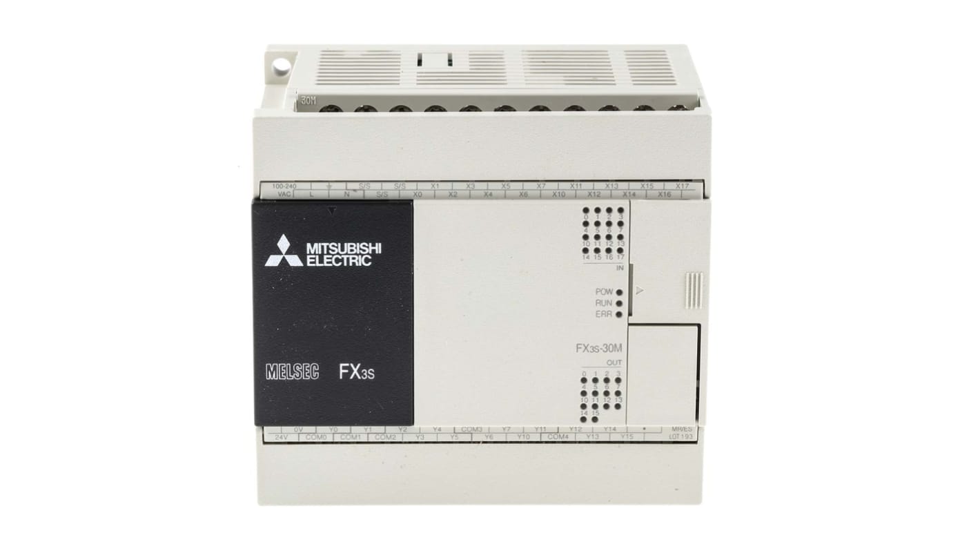 Mitsubishi FX3S SPS CPU, 16 Eing. Relais, Transistor Ausg.Typ DC Eing.Typ für Serie FX3 100 → 240 V ac