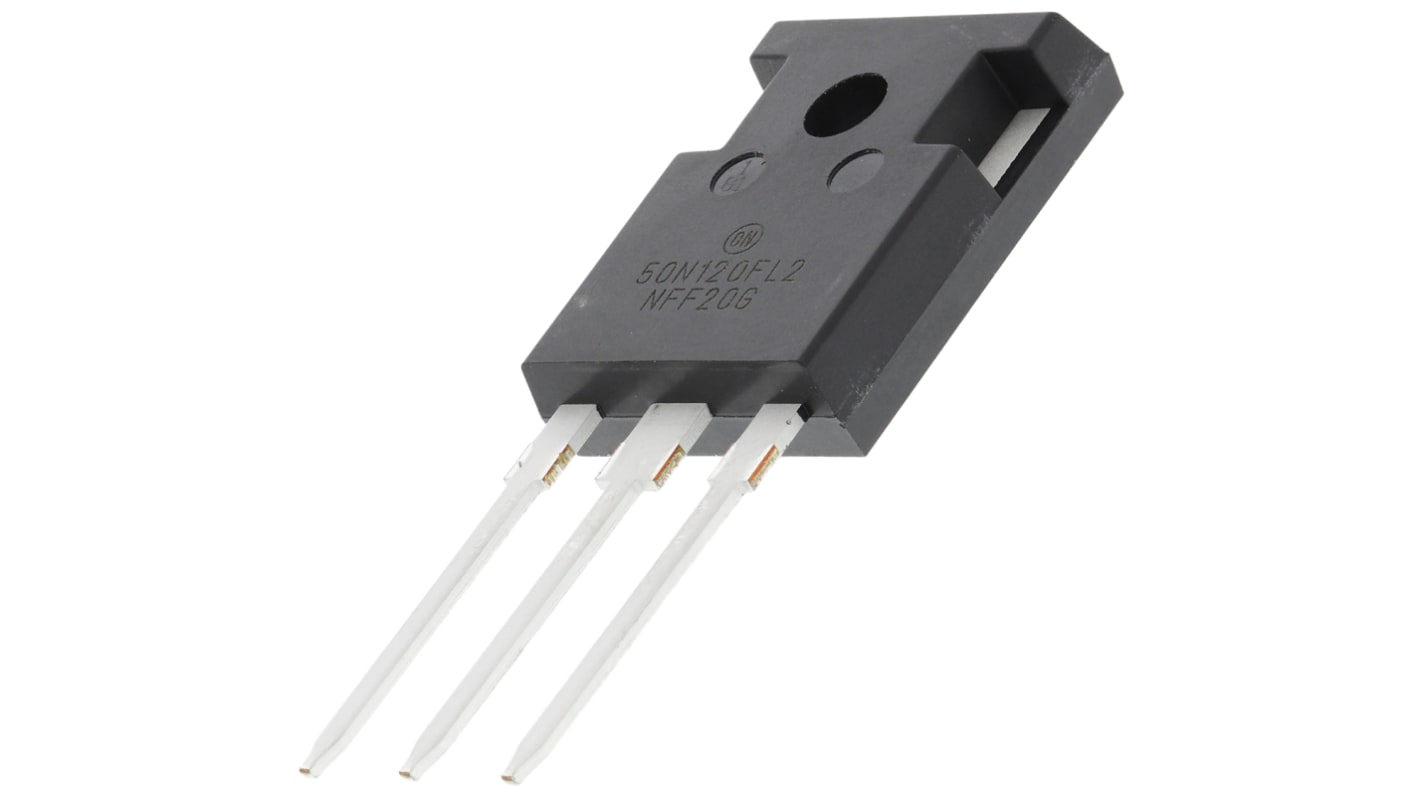 onsemi Nチャンネル IGBT 1200 V 100 A, 3-Pin TO-247 シングル