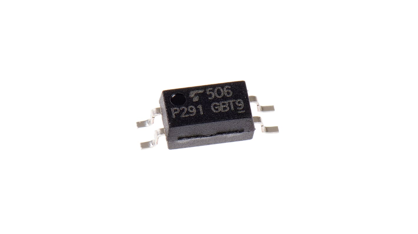 Optoacoplador Toshiba de 1 canal, Vf= 1.4V, Viso= 3.75 kVrms, IN. DC, OUT. Transistor, mont. superficial, encapsulado