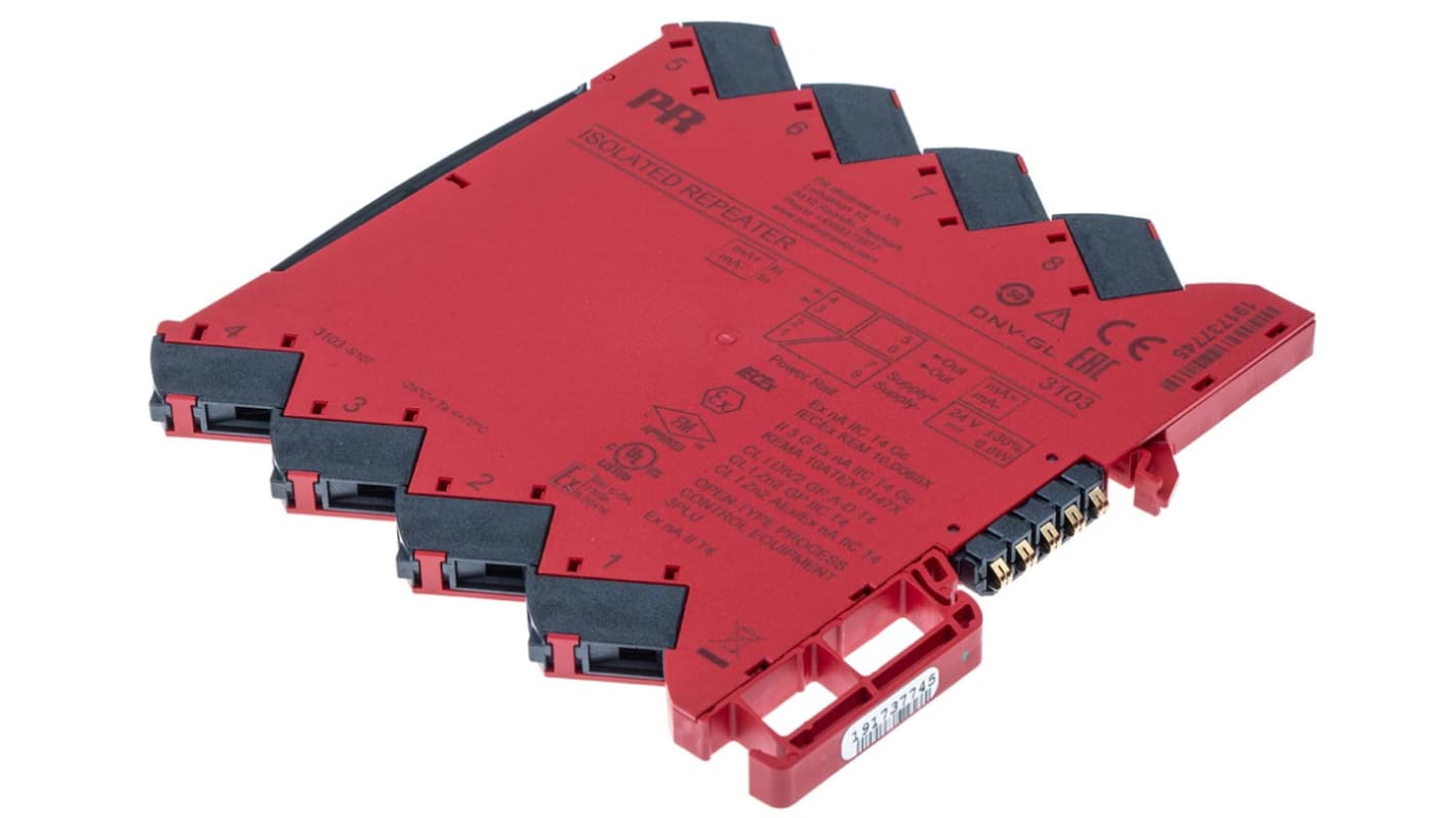 PR Electronics 3100 Isolierter Signalwandler, Isolierter Repeater 16.8 → 31.2V dc, Strom 0 → 20.5mA EIN /