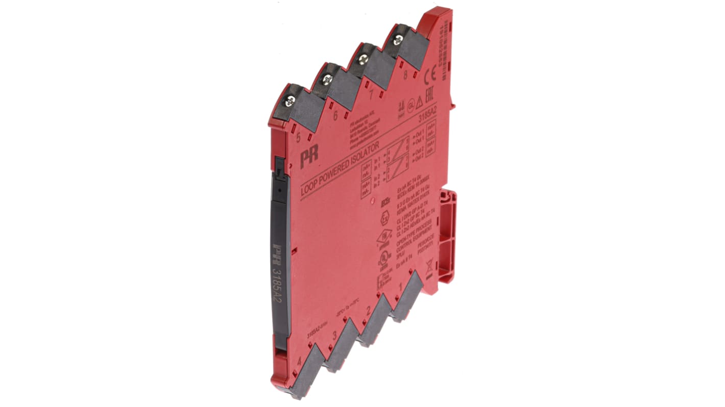 PR Electronics 3100 Schleifengespeister Signaltrenner , Schleifengespeister Isolator, Strom 0 → 23mA EIN / Strom