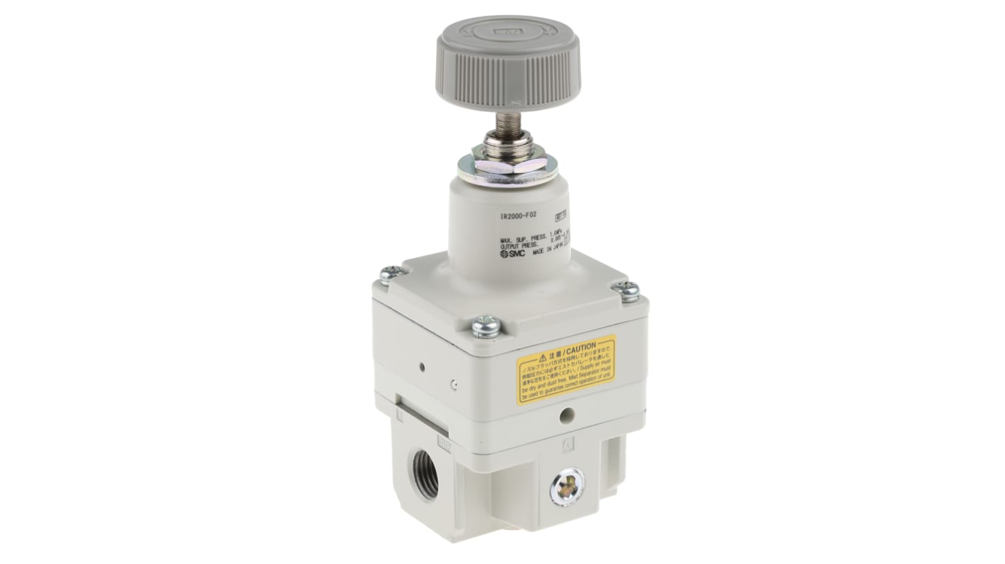 Regolatore pneumatico SMC serie IR2000, attacco G 1/4, 0.005MPa → 0.2MPa