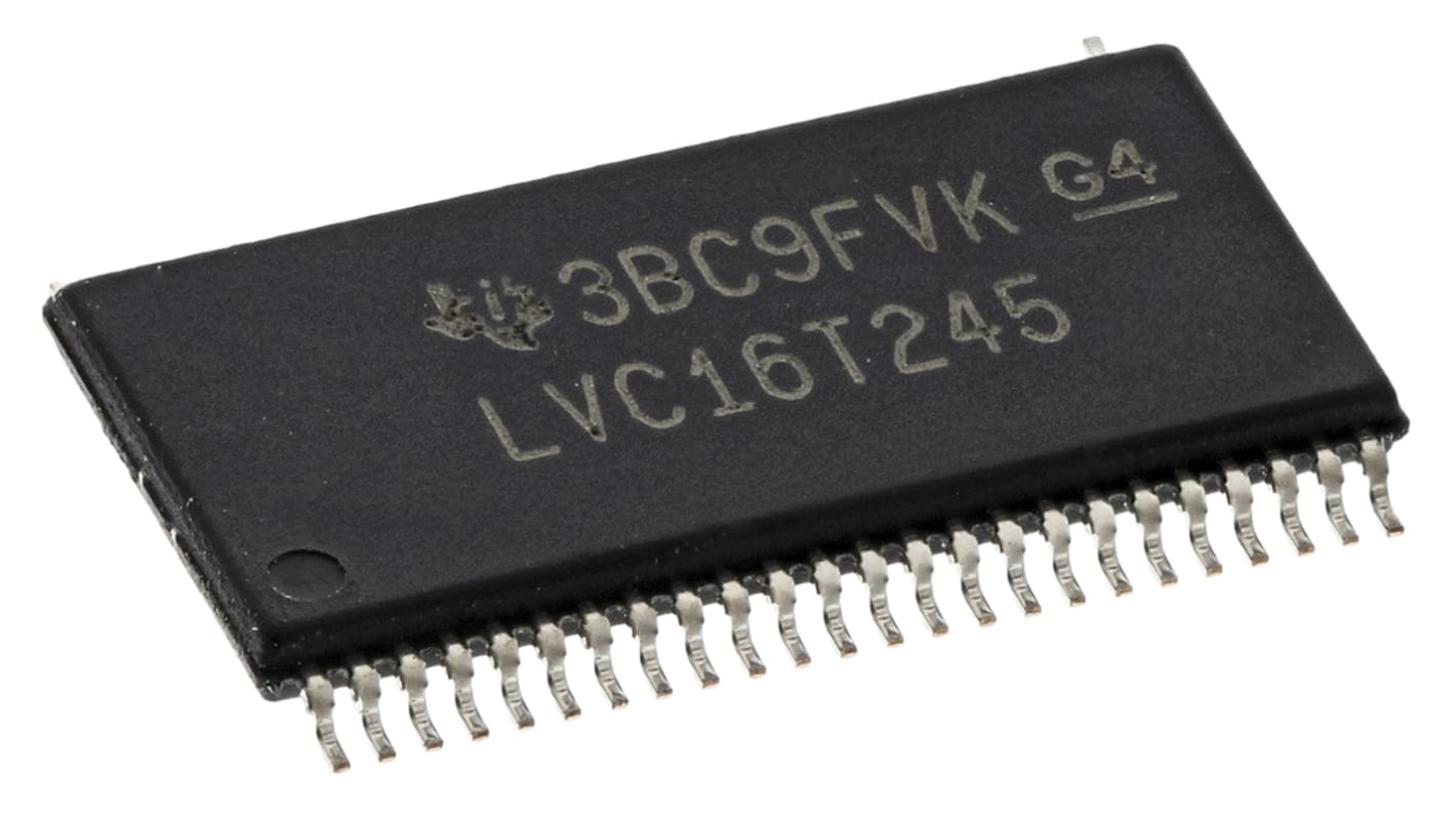 Texas Instruments バストランシーバ 74LVCシリーズ 16ビット, 非反転, 32mA, 1.65 → 5.5 V, 48-Pin TSSOP