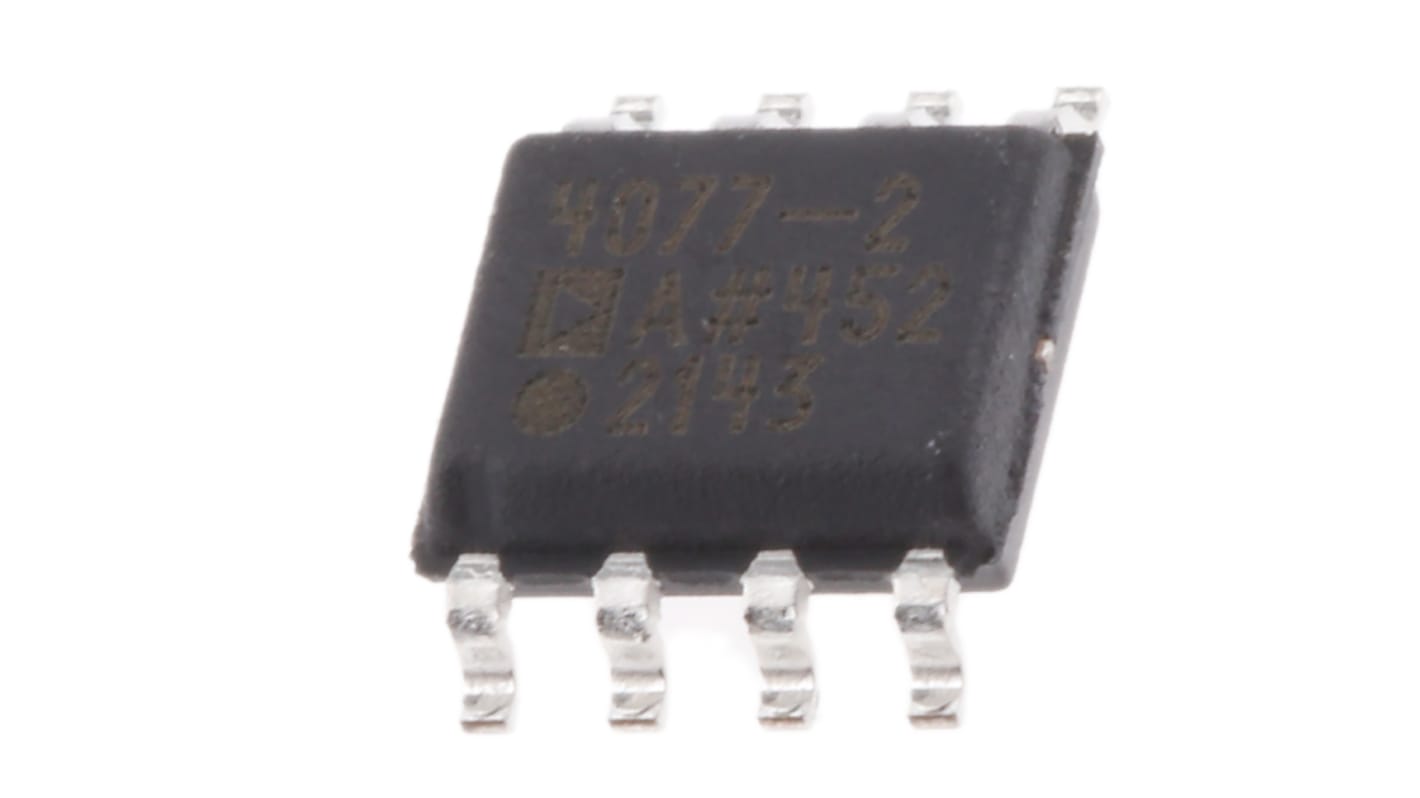 ADA4077-2ARZ Analog Devices, Precision, Op Amp, 3.9MHz 1 kHz, 8-Pin SOIC