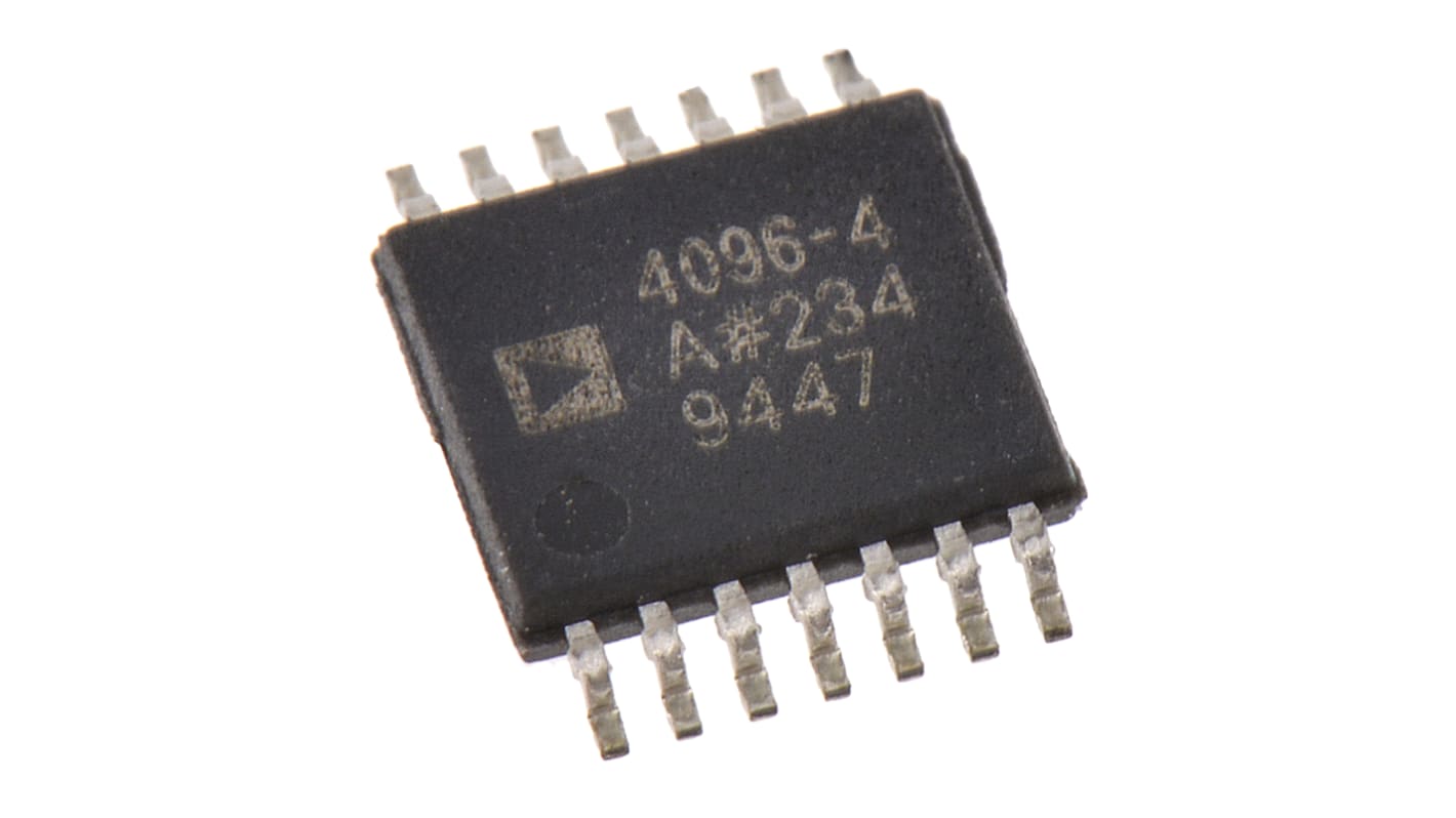 Analog Devices オペアンプ, 表面実装, 4回路, 単一電源, ADA4096-4ARUZ