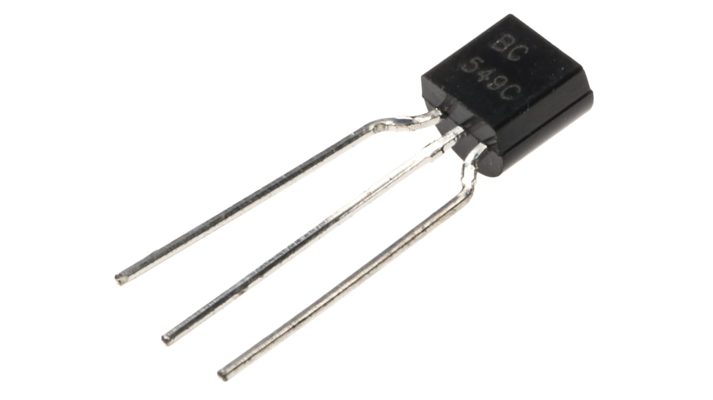 Taiwan Semiconductor BC549C A1 NPN Transistor, 100 mA, 30 V, 3-Pin TO-92