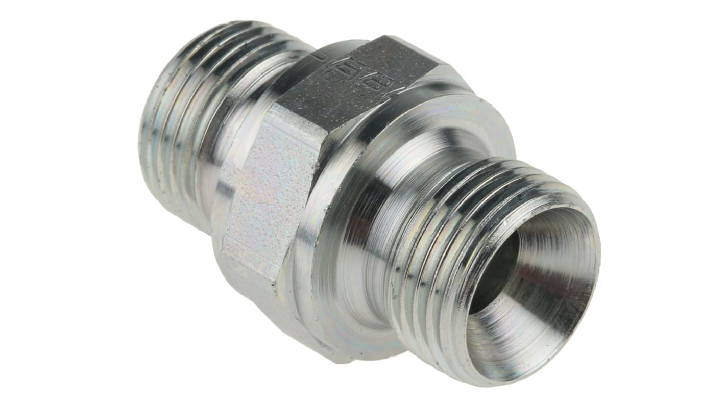 Parker Hydraulic Straight Threaded Adaptor G 3/8 Male to G 3/8 Male, 6HMK4S