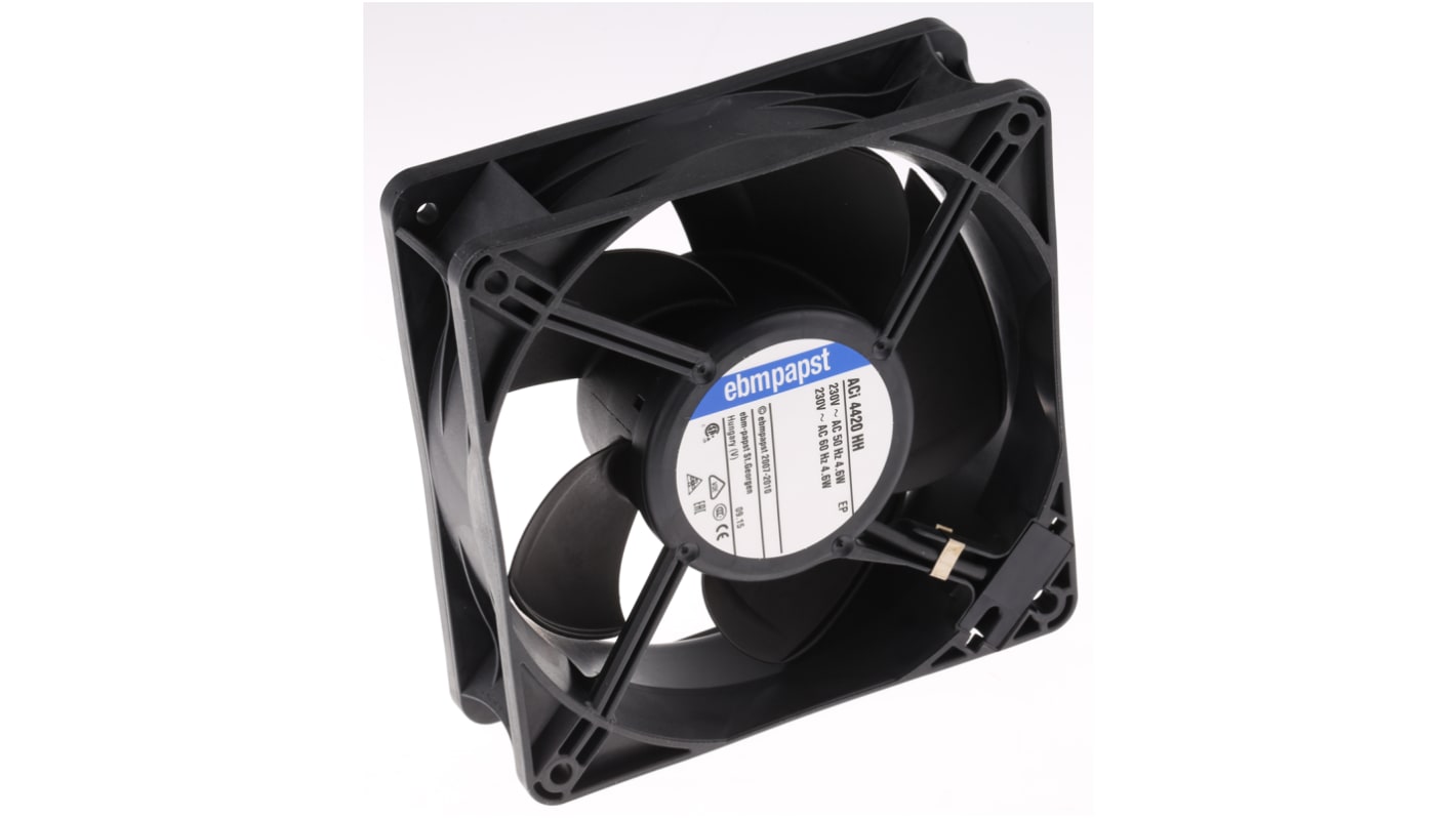 ebm-papst ACi 4400 Series Axial Fan Kit, 230 V ac, AC Operation, 175m³/h, 4.4W, 119 x 119 x 38mm