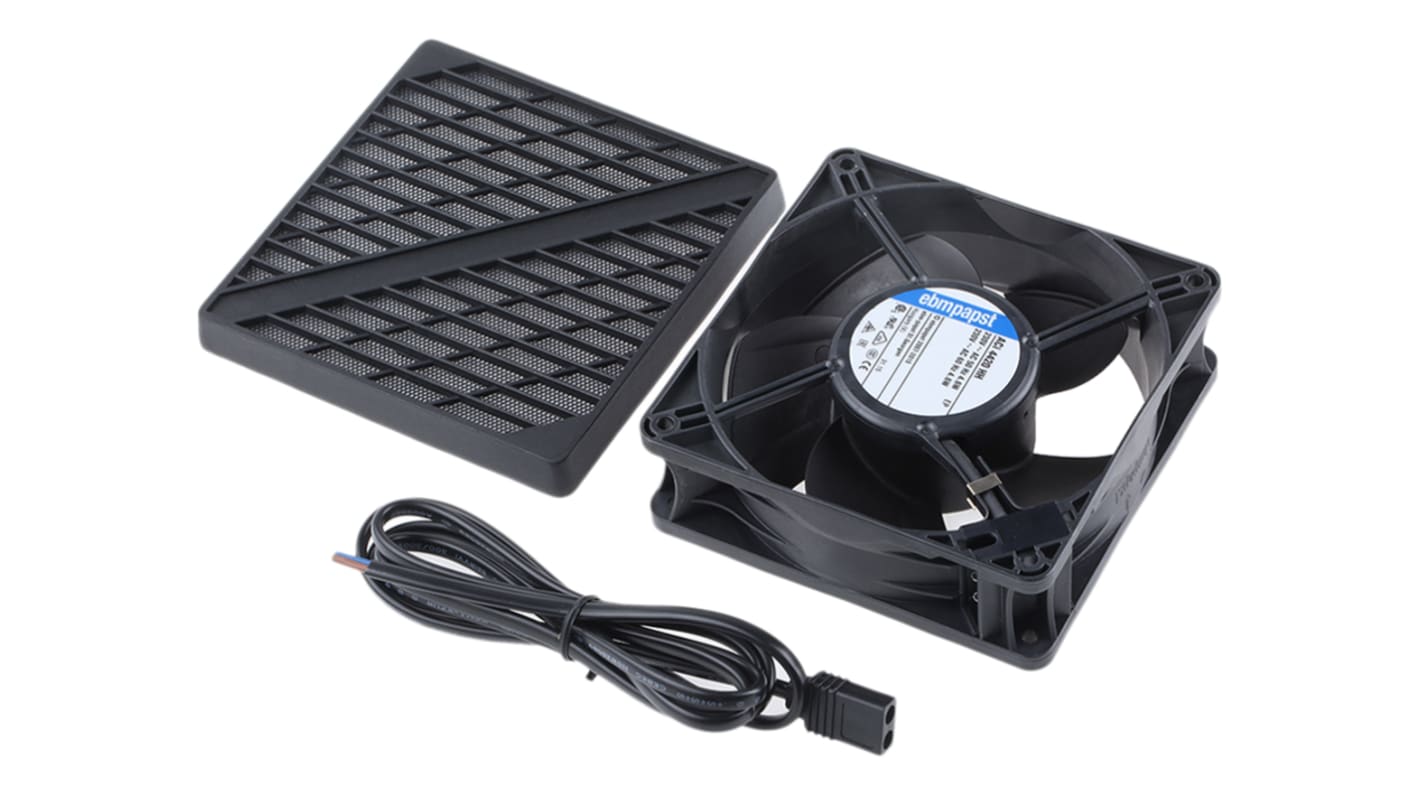 Kit de ventilador axial ebm-papst ACi 4400 de 119 x 119 x 38mm, 230 V ac, 4.4W, 3300rpm, caudal 175m³/h, 42 dB(A)dB(A)