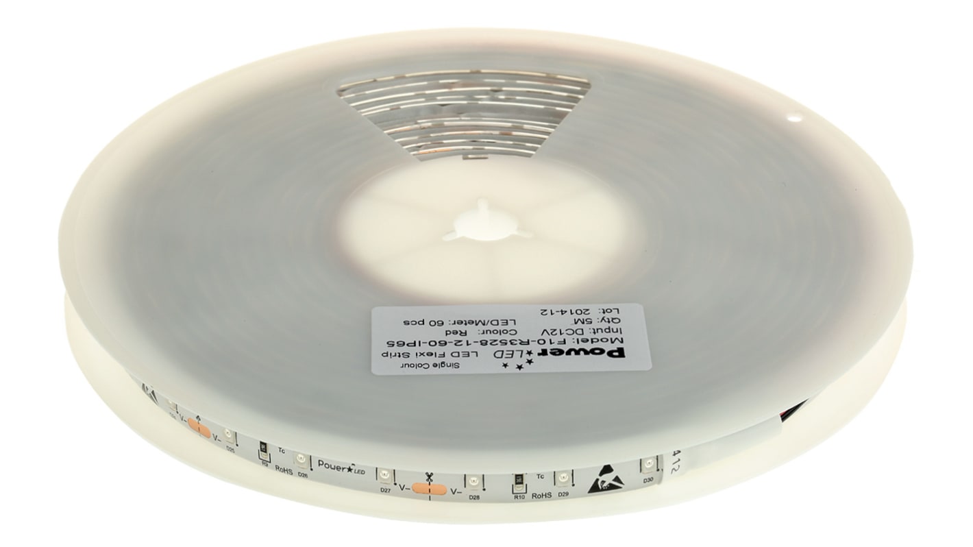 PowerLED LEDテープライト 赤 12V, F10-R3528-12-60-IP65-FP