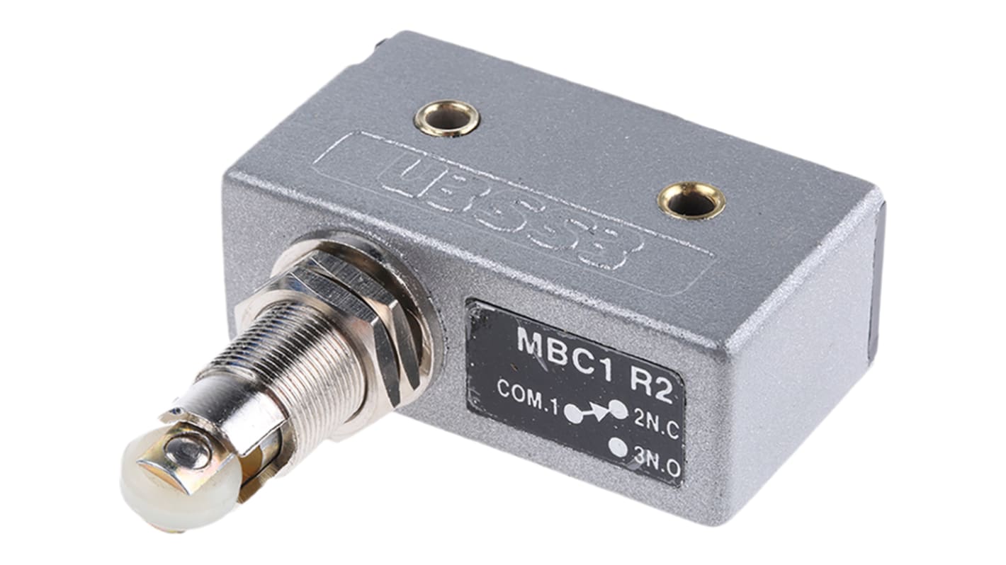 RS PRO Plunger Micro Switch, Screw Terminal, 15 A @ 250 V ac, SP-CO, IP40