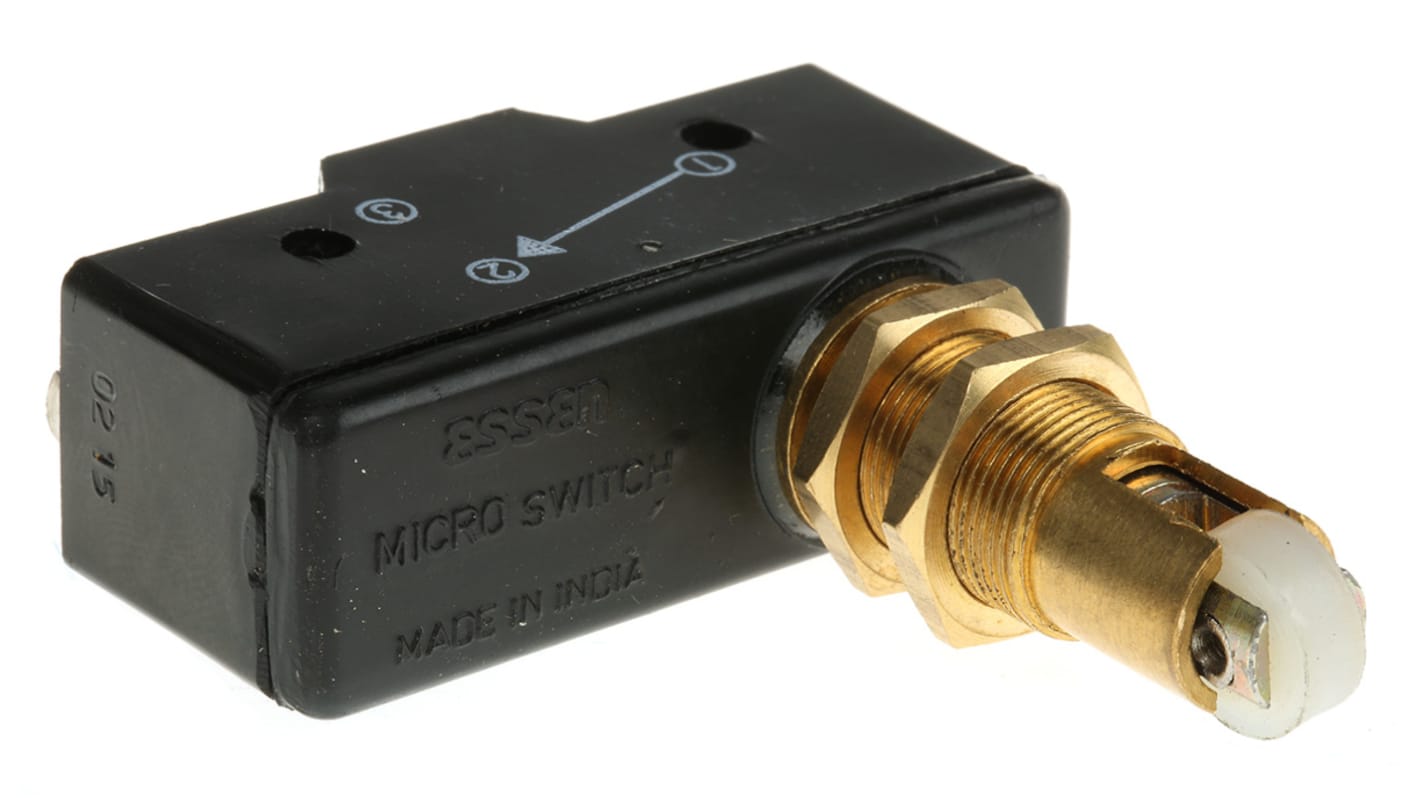 RS PRO Spring Plunger Micro Switch, Screw Terminal, 15 A @ 250 V ac, SP-CO