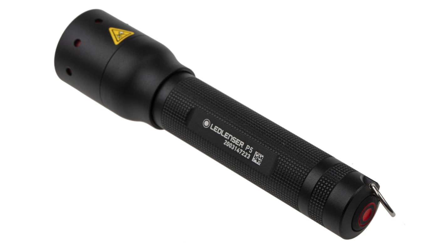Led Lenser P5 Taschenlampe LED Schwarz im Alu-Gehäuse , 140 lm / 120 m, 113 mm
