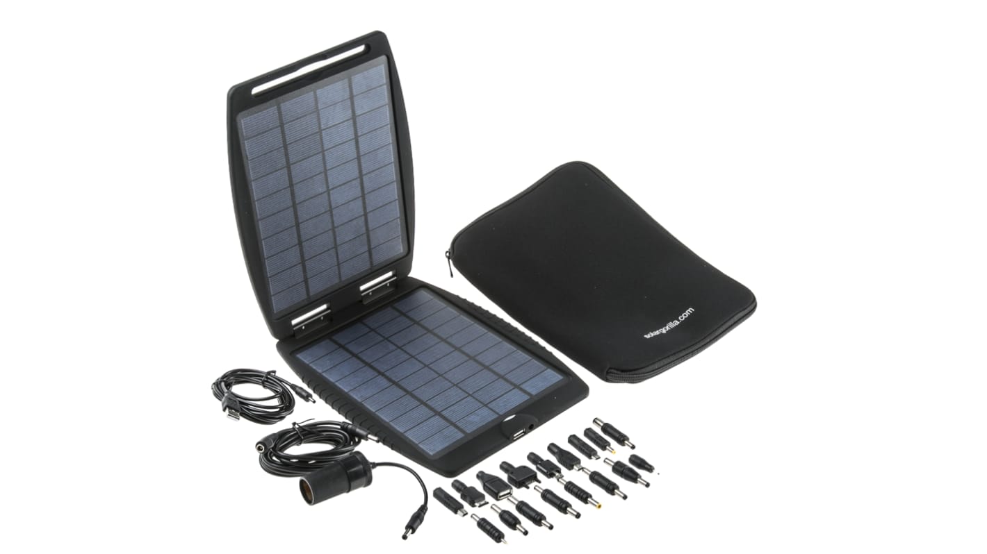 Pannello solare portatile pieghevole Powertraveller Solargorilla, 40W, 20 V, 5 V, Batteria interna