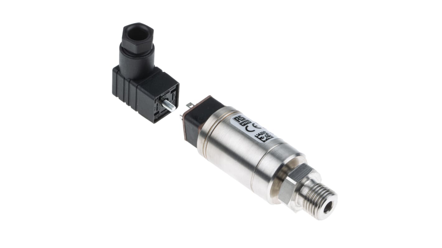 RS PRO G1/4 Relativ Drucksensor 0bar bis 250bar, Spannung 0 → 5 V, für Gas, Hydraulikflüssigkeit