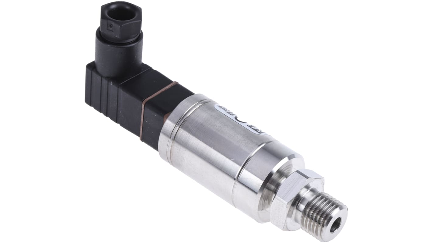 Capteur de pression RS PRO, Relative 100bar max, pour Air, Gaz, Liquide Hydraulique, Liquide, Eau, G1/4