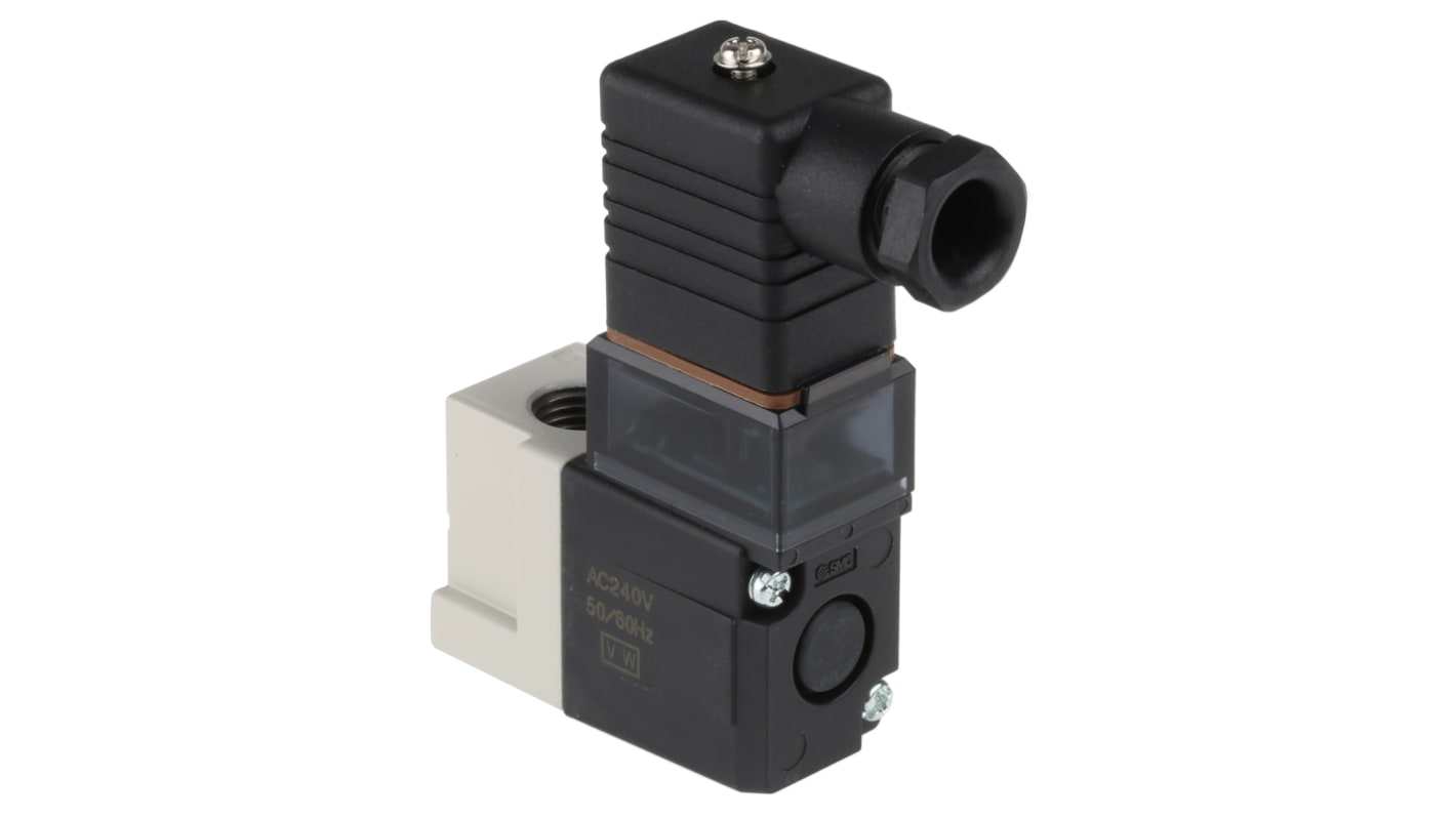 Elettrovalvole per pneumatica SMC, G 1/4, funzione 3/2, azionamento Solenoide/Solenoide, 240V ca