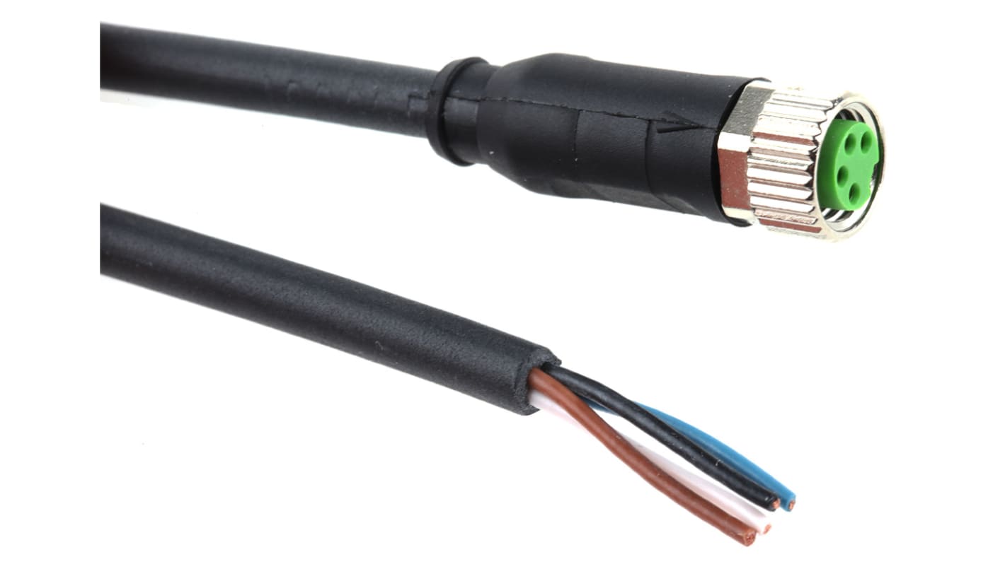 Cable de conexión Murrelektronik Limited, con. A M8 Hembra, 4 polos, con. B Sin terminación, cod.: A, long. 10m