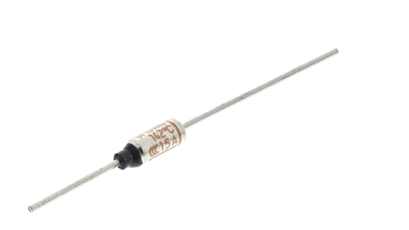 Limitor SF/R Thermosicherung +142°C +127°C 15 A 250V ac axial, Geh.ø 4mm, 8.5mm x 4mm x 8.5mm