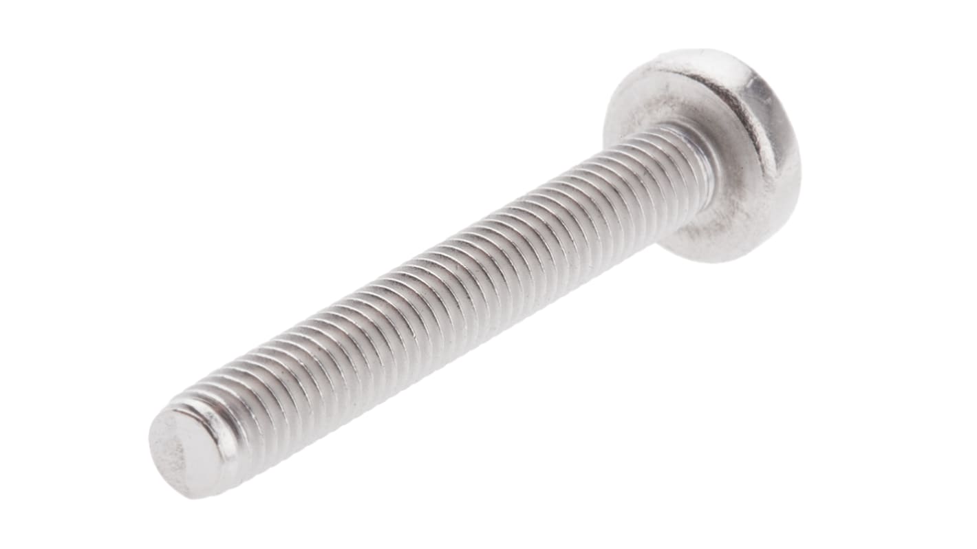 RS PRO Pozidriv Pan A2 304 Stainless Steel Machine Screws DIN 7985Z, M5x35mm