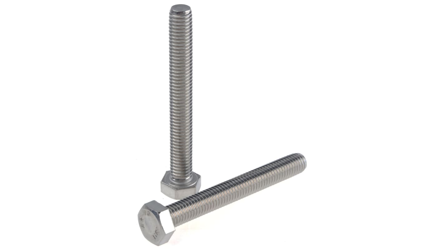 Plain Stainless Steel Hex, Hex Bolt, M8 x 65mm