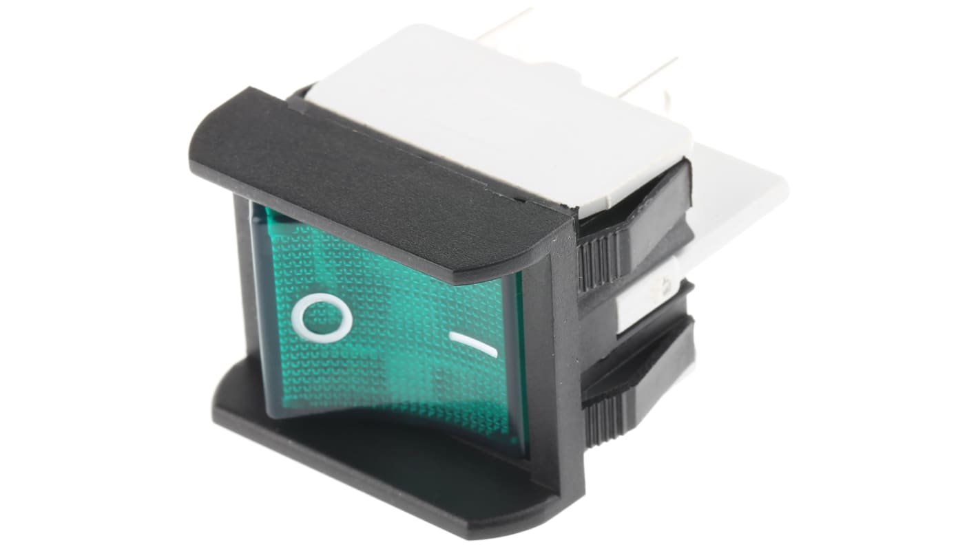 2641LP/2A23321L220V3 | APEM Illuminated DPST, On-Off Rocker Switch ...